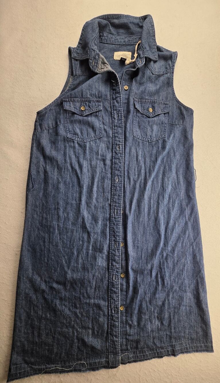 Universal Thread Denim Sleeveless Button Dress Size XS NWT